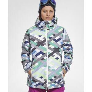 686 Authentic Rhythm Geometric Jacket Womens XS Performance Ski/Snowboard